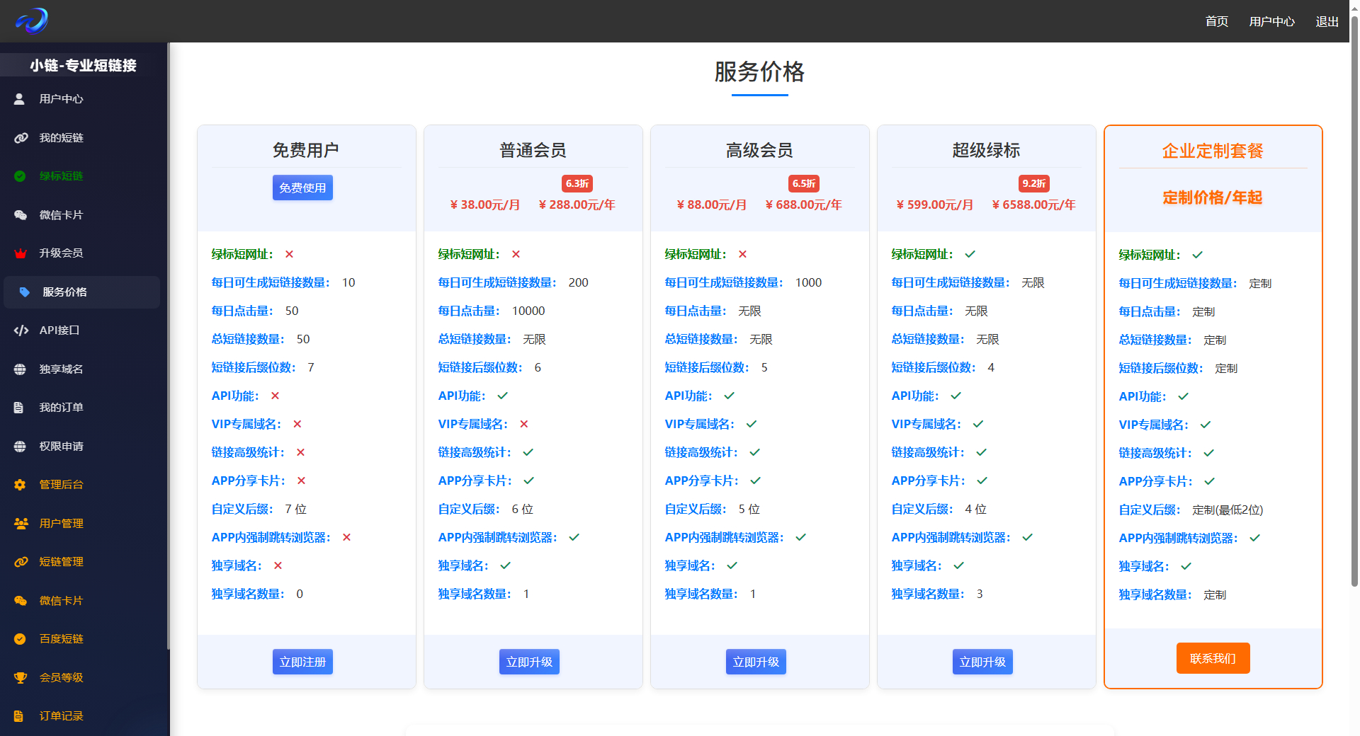 服务价格